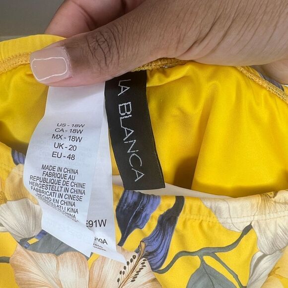 NWOT La Blanca MARIGOLD Plus Size Belle Fiore Skirted Swim Bottom - Picture 7 of 7